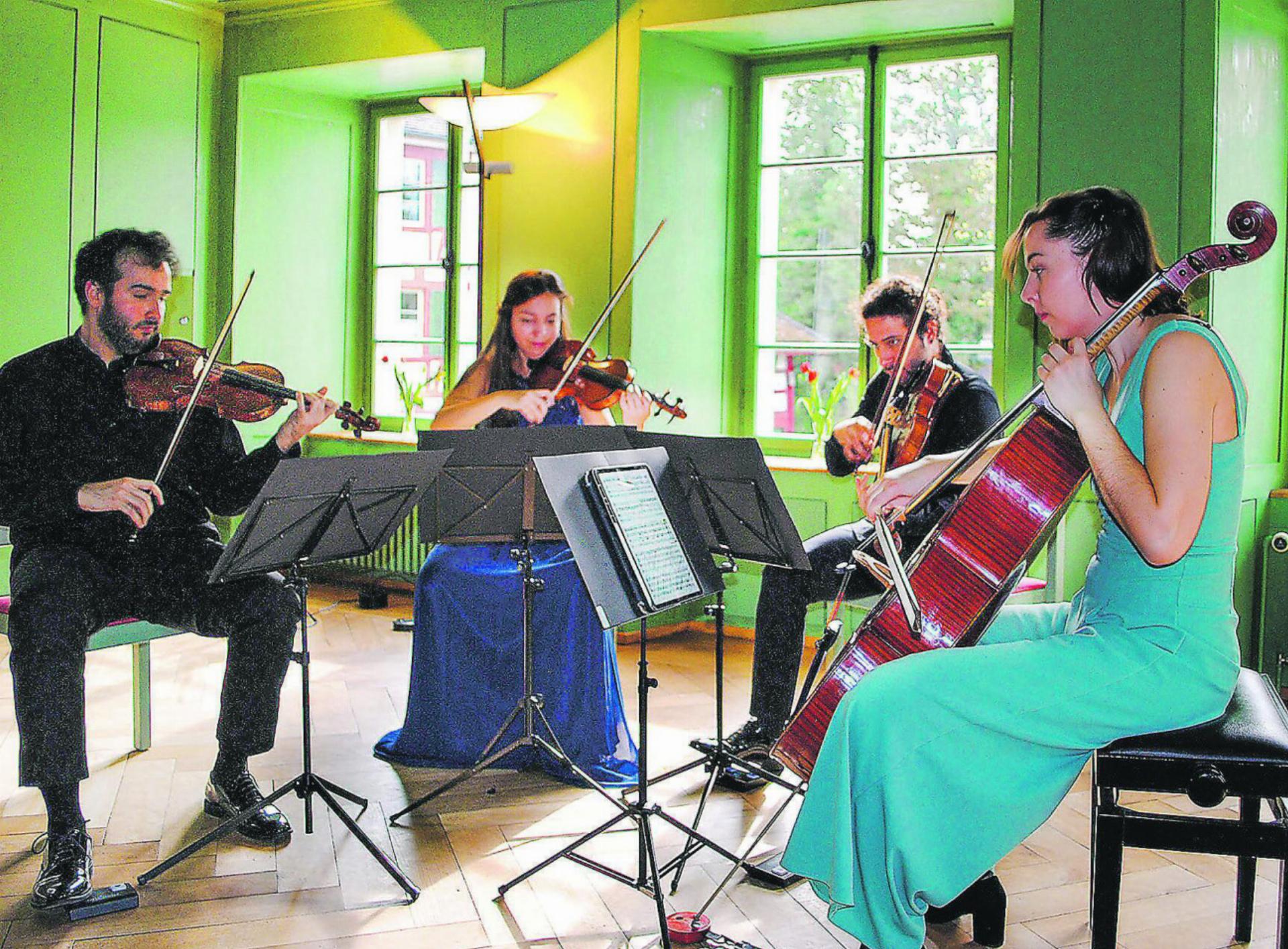 Das Loewe-Quartett lieferte ein eindrückliches Kammermusikkonzert. Bild: Brigitte Haupt Sieber