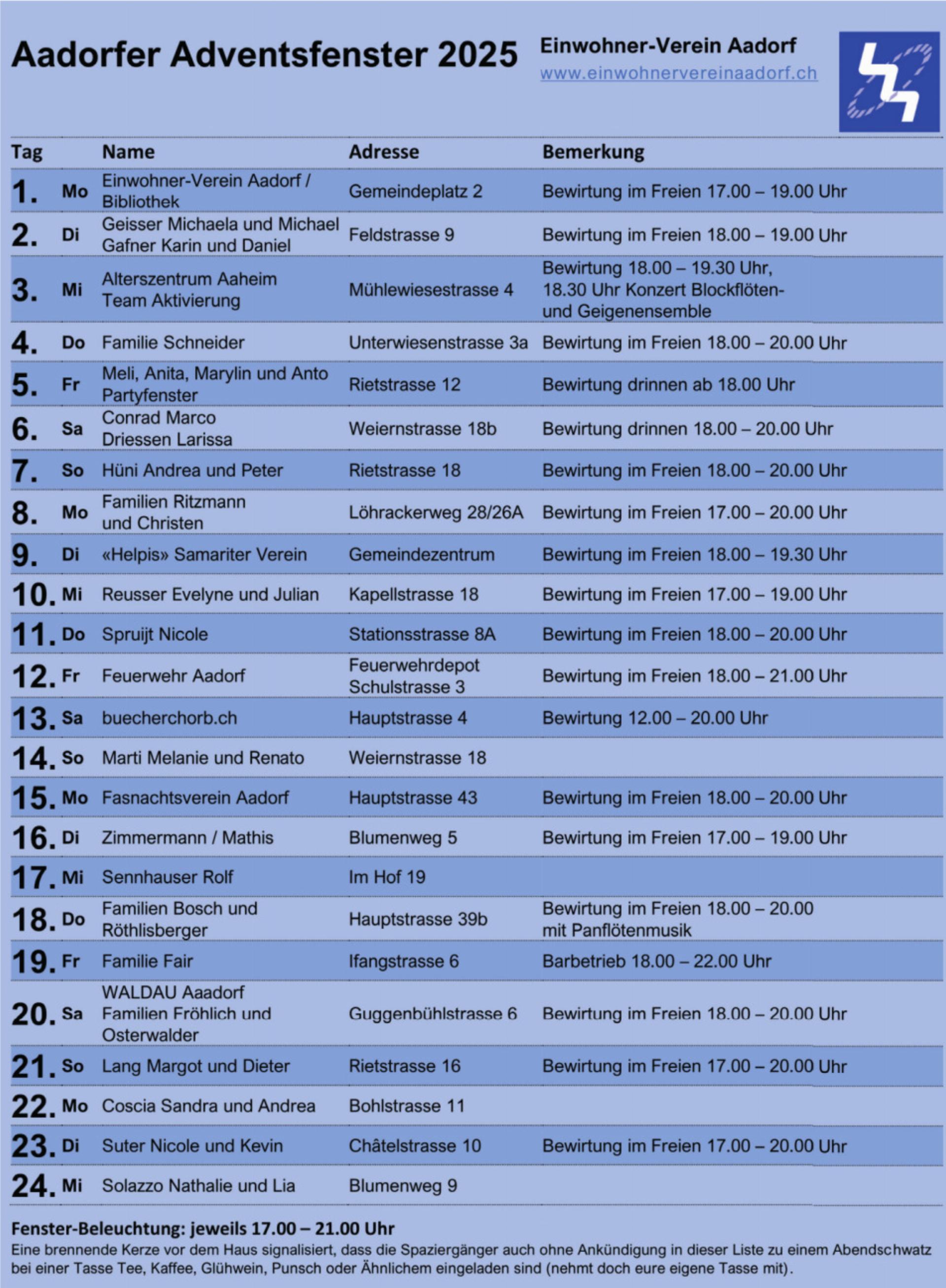 Aadorfer Adventsfenster 2025 - Das Bild wird blockiert. – Möglicherweise durch einen aktiven Adblocker.