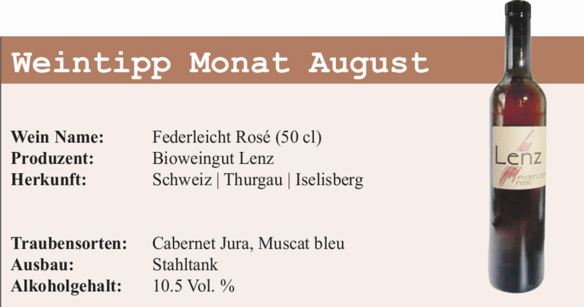 Weintipp Monat August