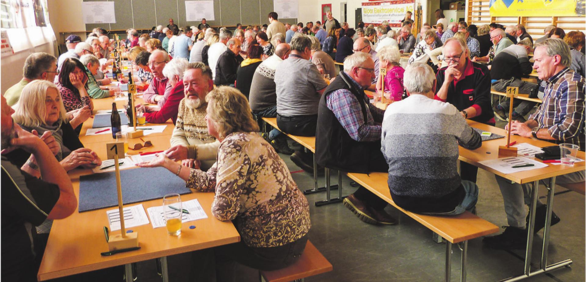 Rekordbeteiligung am 34. Preisjassen des Männerchors