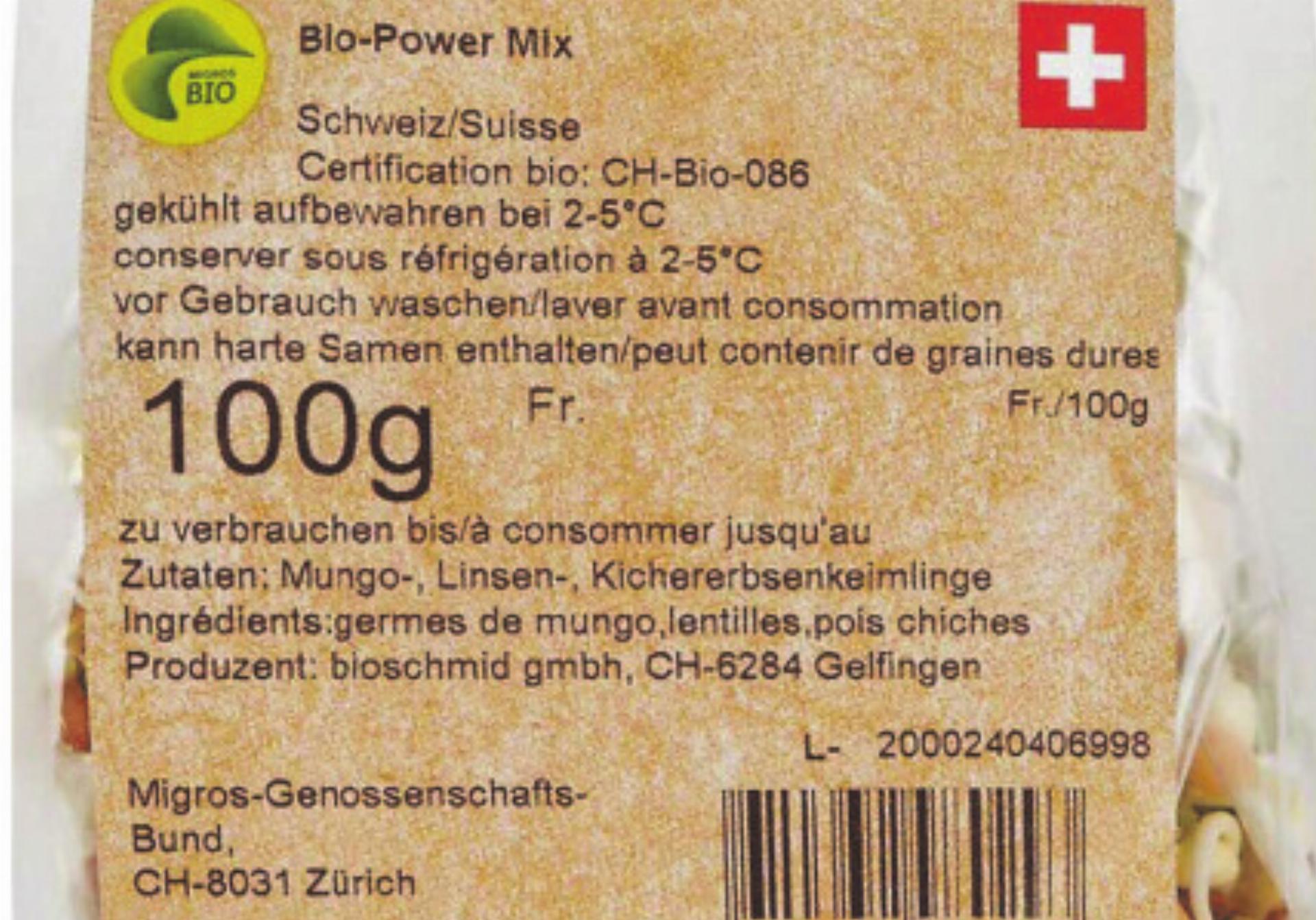 Bio-Power Mix mit Salmonellen belastet - Das Bild wird blockiert. – Möglicherweise durch einen aktiven Adblocker.