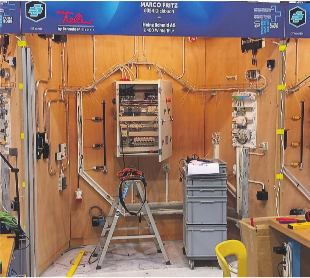 Die fertige Aufgabe von Marco Fritz an den Schweizermeisterschaften der Elektroinstallateure der SwissSkills in Bern. Bilder: zVg Die fertige Aufgabe von Marco Fritz an den Schweizermeisterschaften der Elektroinstallateure der SwissSkills in Bern. Bilder: zVg