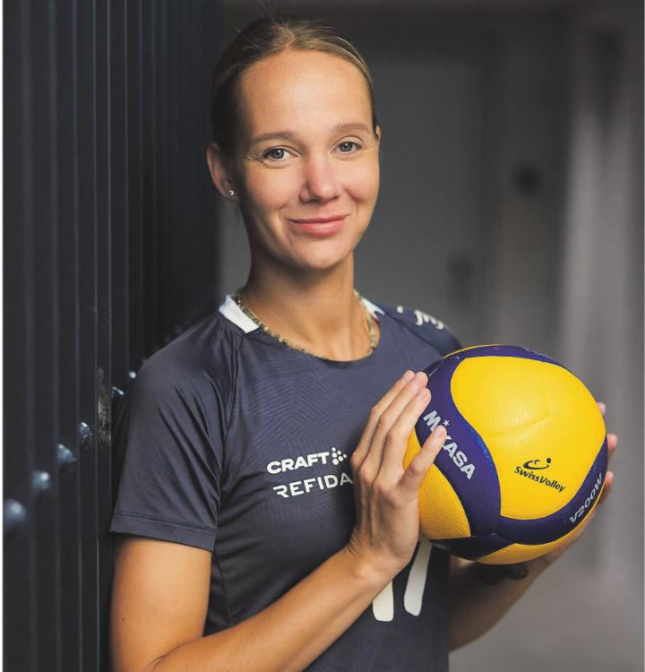 Als wertvollste Spielerin wurde Aussenangreiferin Valentina Tomyn ausgezeichnet. Bild: zVg