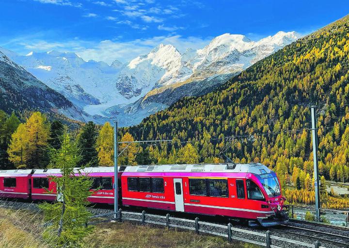 Herbstzeit ist Ausflugszeit: Wunderbare Sicht zum Morteratschgletscher. Leserbild: Sonja Lutz, Elgg