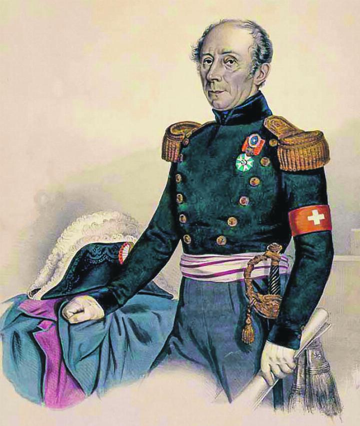 General Dufour, Gemälde von Carl Friedrich Irminger 1813 – 1863.