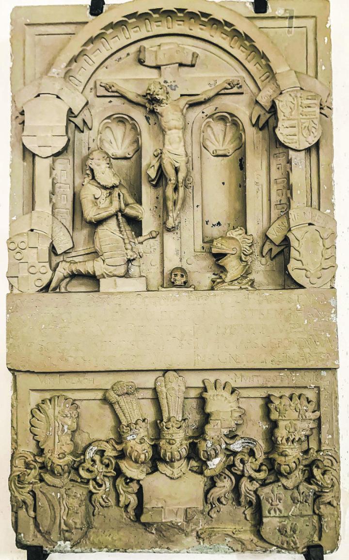 Epitaph des Hans Christof Giel von Gielsberg in der früheren Klosterkirche der Zisterzienserinnen in Tänikon. Bild: Ruth Schär