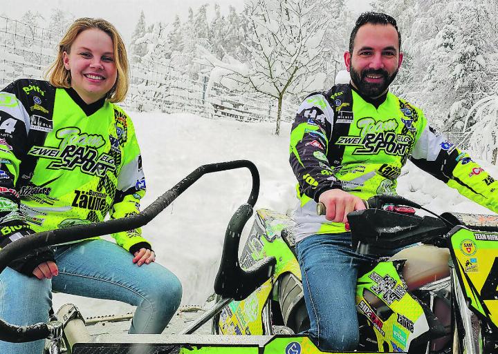 Ein Schneemotocross ist nicht geplant. Aber die neue Saison wird Fabian Hofmann zusammen mit Franziska Schneider bestreiten. Bild: zvg