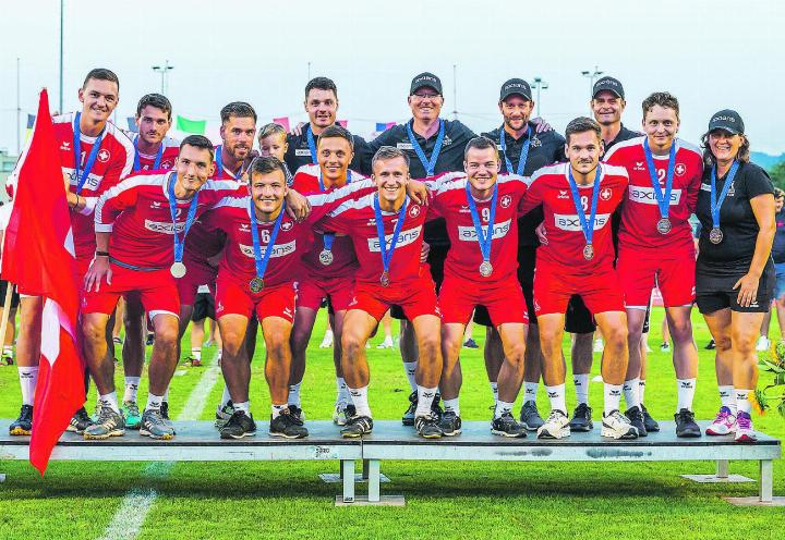 Die Schweiz gewinnt an der Heim EM in Frauenfeld Bronze. Mit dabei Leon Heitz, Joel und Nicolas Fehr der FG Elgg-Ettenhausen.