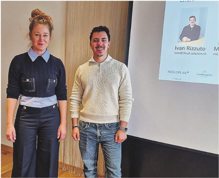 Maria Brühwiler (links) und Ivan Rizzuto freuten sich über die zahlreichen Teilnehmenden. Bild: Emanuela Manzari