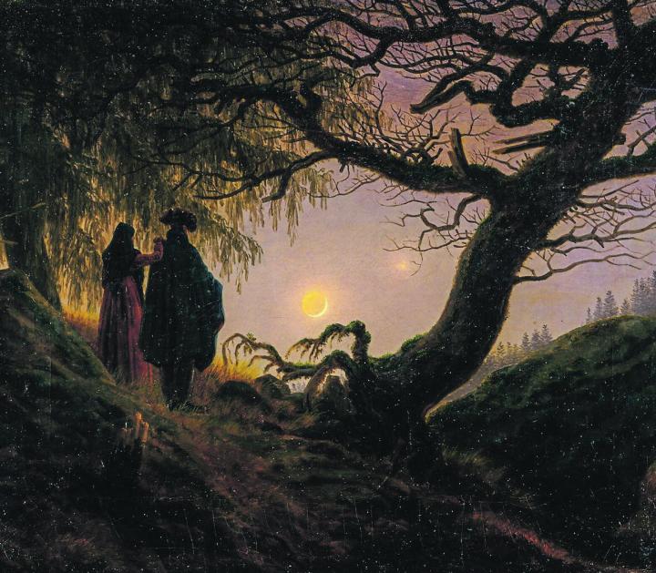Caspar David Friedrichs Werk «Mann und Frau in Betrachtung des Mondes». Bild: zvg