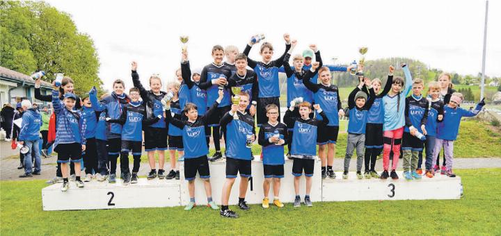 Die Kategoriensieger der U10, U12 und U14 des FBV Ettenhausen. Bild: zvg