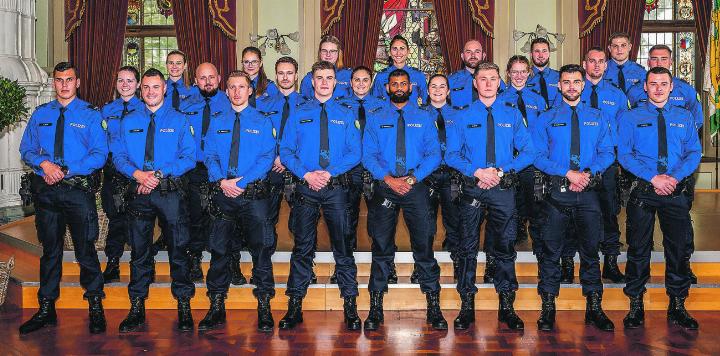 23 Polizistinnen und Polizisten haben die Ausbildung an der Polizeischule Ostschweiz erfolgreich abgeschlossen. Bild: Kantonspolizei Thurgau