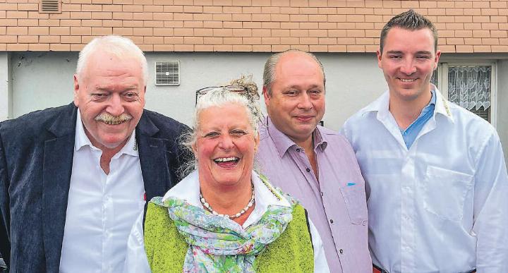 Waren Teil der Versammlung von Gastro Hinterthurgau: Ruedi Bartel, Bernadette Ackermann, Flemming Kocherhans und Manuel Wirz (von links). Bild: Peter Mesmer