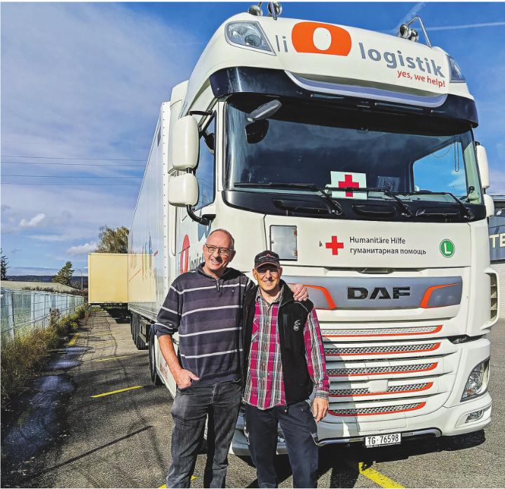 Edi Kägi (links) und Lukas Blaser haben die lange Reise nach Moldawien und zurück mit Hilfsgütern zurückgelegt. Bild: zVg Edi Kägi (links) und Lukas Blaser haben die lange Reise nach Moldawien und zurück mit Hilfsgütern zurückgelegt. Bild: zVg