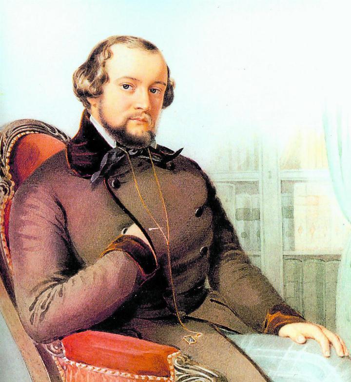 Alfred Escher als Nationalratspräsident 1849. Bild: Wikipedia