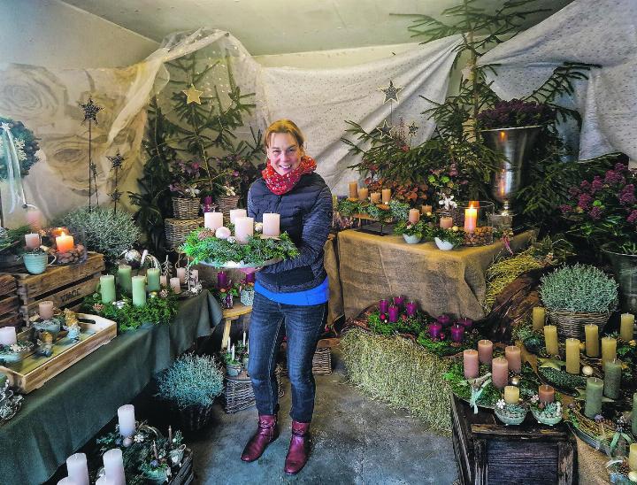 Sandra Frauenfelder feiert mit ihrem Blumenglück zur alten Post die Adventszeit immer ganz gross – und dieses Jahr auch das zehnjährige Bestehen.