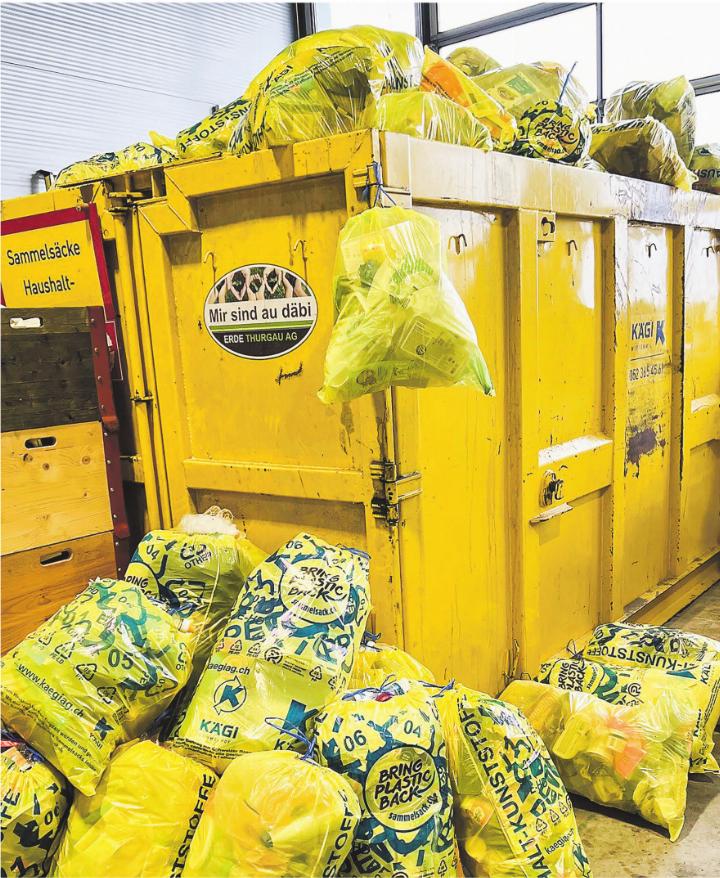 37’130 Kilogramm Haushaltkunststoffe wurden 2025 im Sammelhof Kägi AG Aadorf gesammelt und recycelt. Bild: zVg