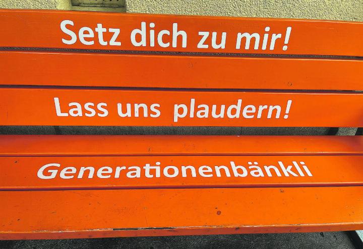 Ein anSPRECHendes Bänkli. Leserbild: Irene Hess, Aadorf