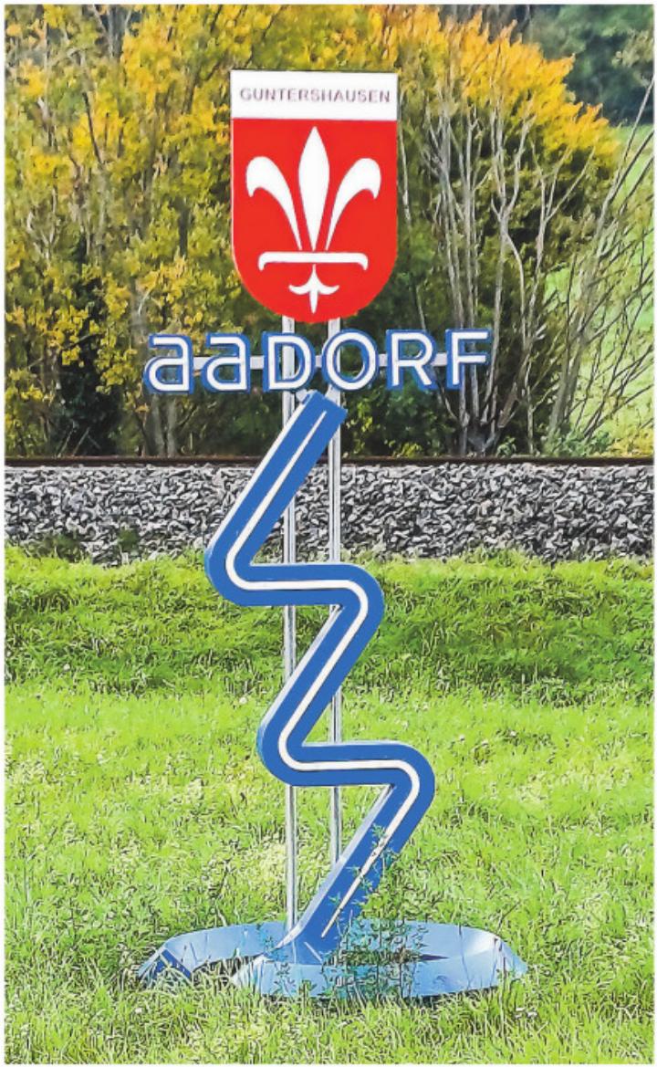 In Guntershausen säumt diese Installation die Strasse. Bild: Kurt Lichtensteiger