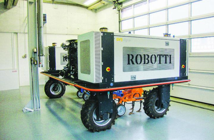 Gehört die Zukunft: Das autonome, roboterähnliche Gerät namens Robotti. Bild: Rolf Hug