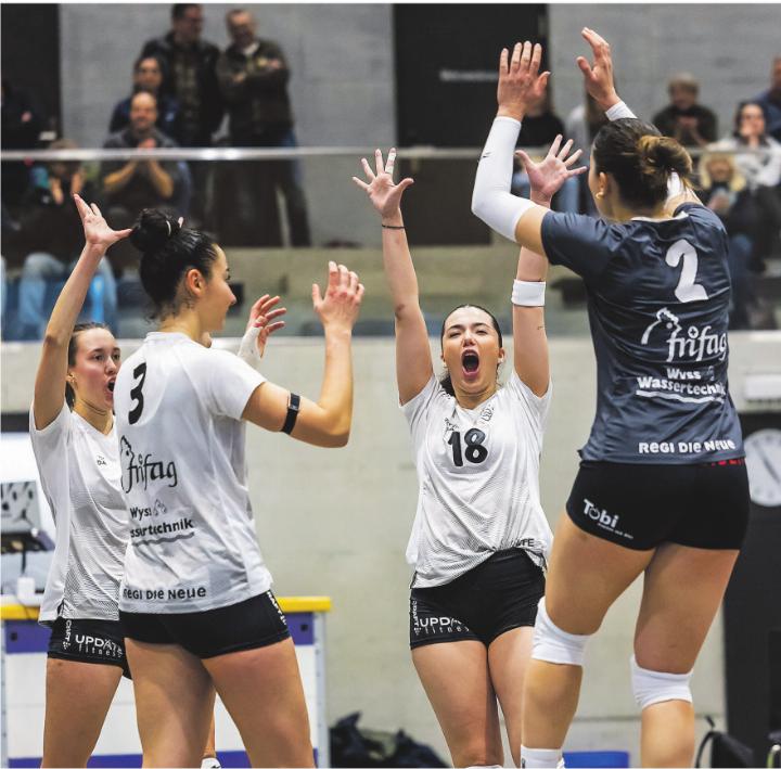 Im letzten Heimspiel der Saison siegte Volley Aadorf in der Turnhalle Löhracker gegen Volley Luzern mit einem klaren 3:0. Bild: Yasmine Bollmann