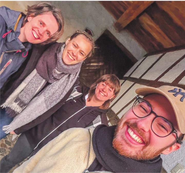 Die Studierenden Melanie Hauser, Lea Steiger, Vanessa Hemmerle und Matthias Schiess.