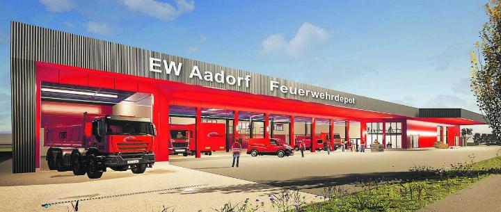 Zur Abstimmung kommt der Projektierungskredit für das geplante Infrastrukturgebäude an der ausserordentlichen Gemeindeversammlung vom 16. Juni 2025. Bild: zVg
