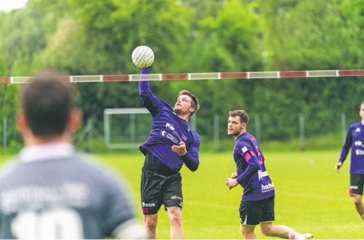 Die Wigoltinger Männer sichern sich den Qualifikationssieg Bild: Matthias Ruffieux , Swiss Faustball Die Wigoltinger Männer sichern sich den Qualifikationssieg Bild: Matthias Ruffieux , Swiss Faustball