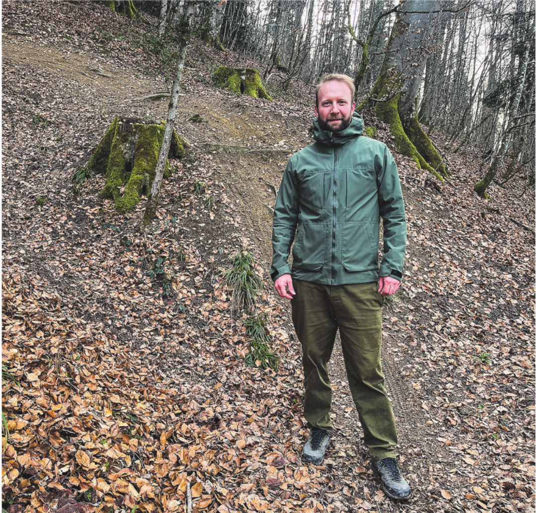 Tom Meier beim Bike-Trail Schaufeltag am Samstag, 14. März, in Elgg. Bild: zVg Tom Meier beim Bike-Trail Schaufeltag am Samstag, 14. März, in Elgg. Bild: zVg