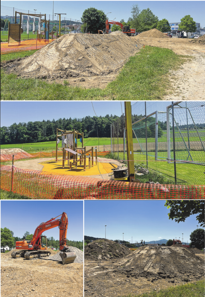 Impressionen von den sichtbaren Fortschritten beim Doppel-Beachvolleyballfeld und beim Tough Trail