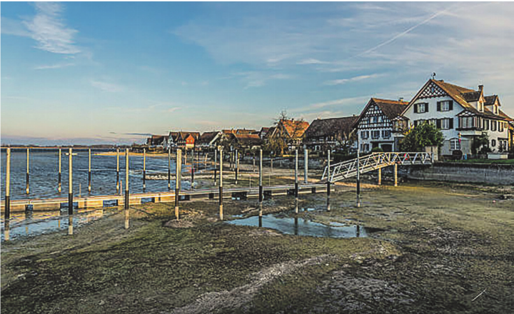 Wo sonst Wasser steht, zeigt sich blankes Erdreich. Bild: Conny Pokorny, iStock.com