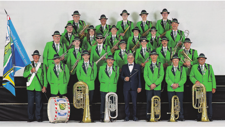 Die Bürgermusik Ettenhausen am Kantonalen Musikfest 2023 in Märstetten. Bild: zVg