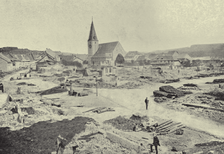Brandplatz Elgg. Nach einer Fotografie. Bild: zVg