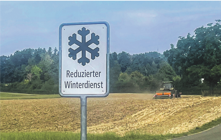 15. Juli, 30 Grad, bei Hagenbuch: «Zum Glück hatte ich die Schneeketten dabei». Leserbild: Thomas Ziegler, Elgg