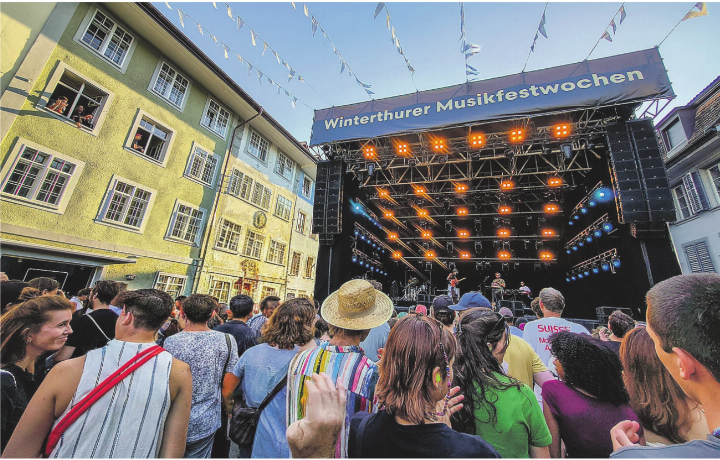 Eine tolle Stimmung an den Musikfestwochen in Winterthur. Leserbild: Irène Schweizer, Elgg