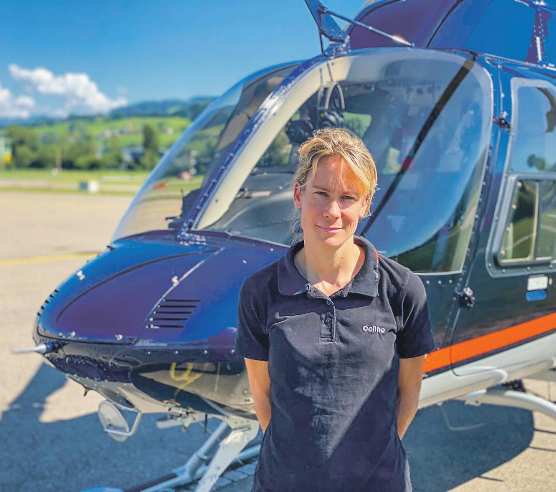 Céline Birrer lackiert Helikopter und engagiert sich als Expertin bei den Lehrabschlussprüfungen. Bild: zVg Céline Birrer lackiert Helikopter und engagiert sich als Expertin bei den Lehrabschlussprüfungen. Bild: zVg