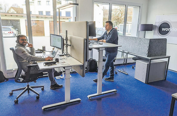 Die Worklounge Aadorf bietet flexible Arbeitsplätze und Raum für Austausch. Bild: zVg