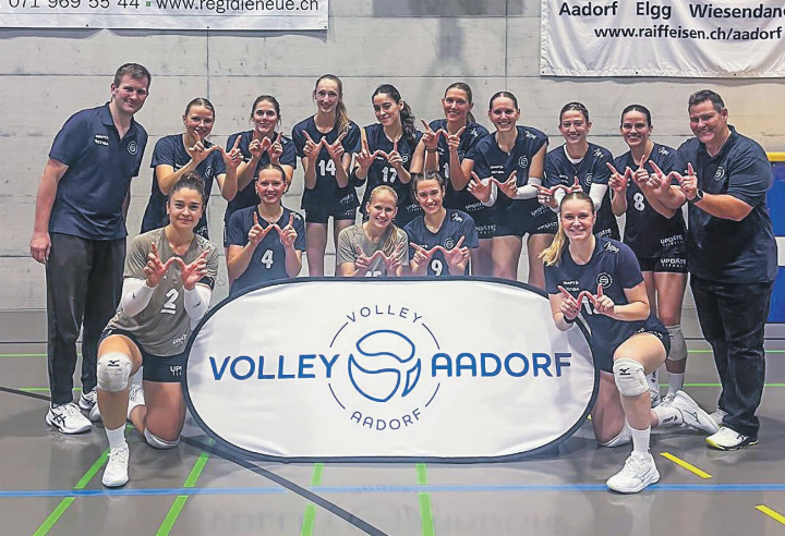 Volley Aadorf feierte gegen Volley Luzern einen klaren 3:0-Heimsieg. Bild: zVg