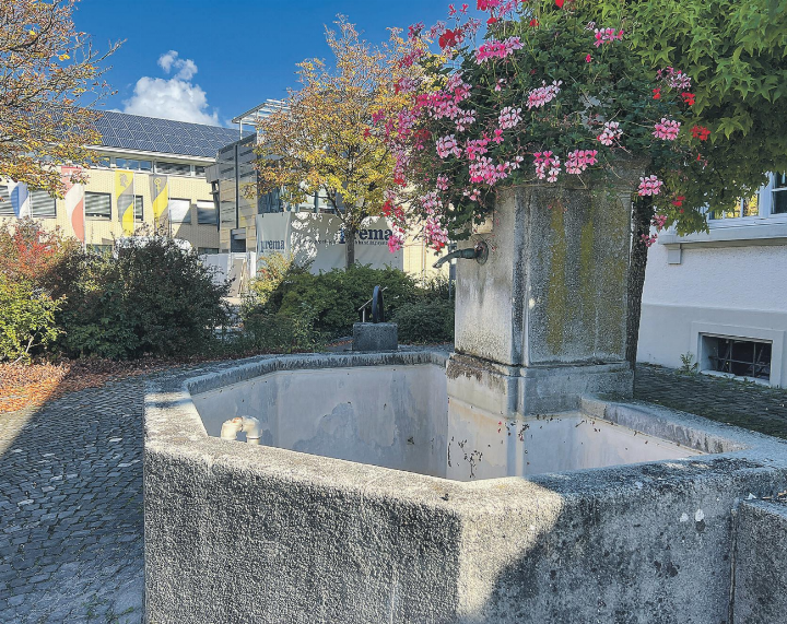 Wasser ist dieses Jahr wegen der Trockenheit ein rares Gut. Abgestellter Brunnen in Aadorf. Wasser ist dieses Jahr wegen der Trockenheit ein rares Gut. Abgestellter Brunnen in Aadorf.