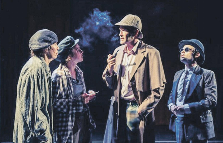 Das Ensemble des Theater Kanton Zürichs als Sherlock Holmes und Co. Bild: Tanja Dorendorf/T T Fotografie